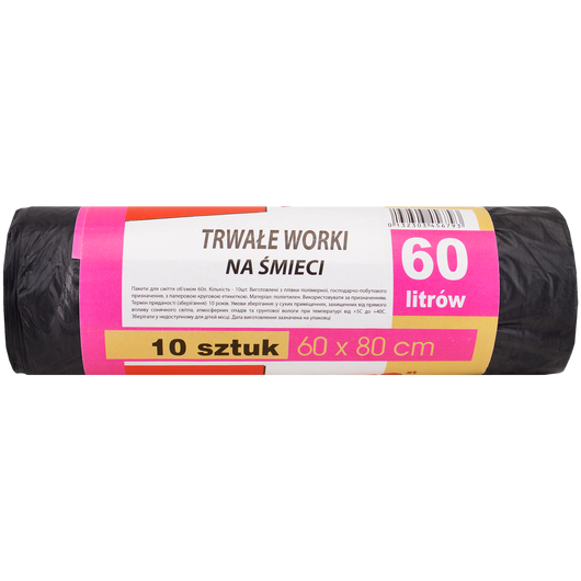 Пакет для сміття SUPER LUXER 60л 10шт 15мкм, изображение 2
