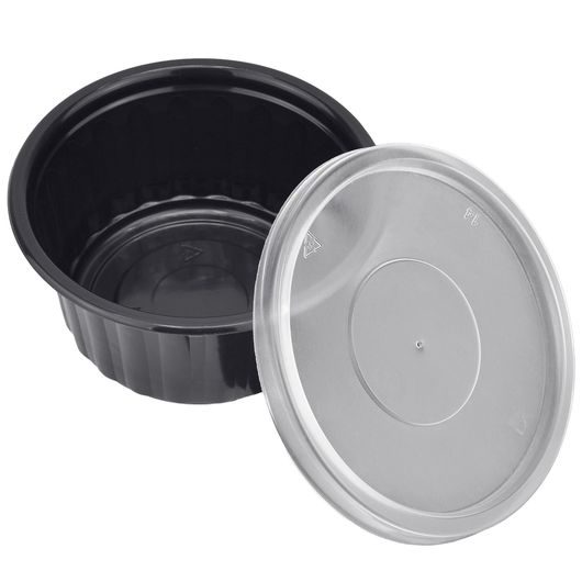 Супник ребристий чорний D-115мм 350мл 50шт, изображение 2