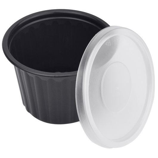 Супник ребристий чорний D-115мм 500мл 50шт, изображение 2