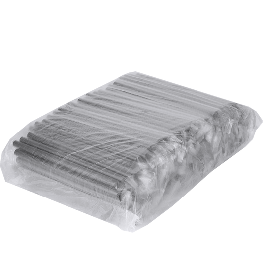 Трубочка для коктейлів в індивідуальній упаковці BUBBLE TEA Чорна 210х10мм 250шт, изображение 2