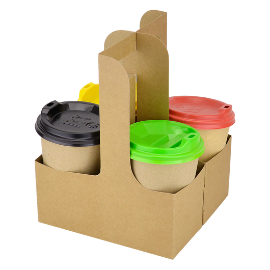 Кейс-холдер для стаканів на 2 секції крафт 20шт, изображение 5