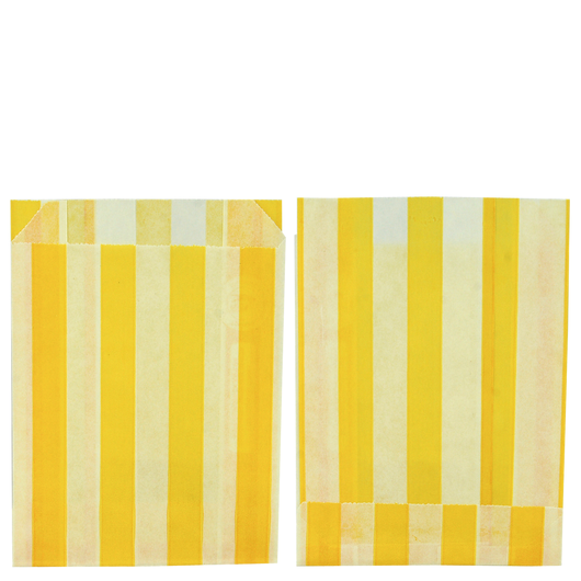 Бумажный пакет Желтые полоски 160х120х50мм 100шт, изображение 3