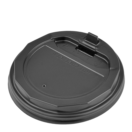 Крышка с замком для бумажных стаканов R-90 черная 50шт, изображение 3
