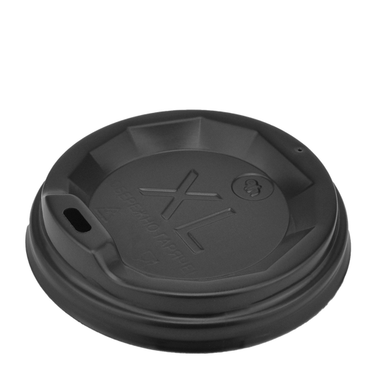 Крышка для бумажных стаканов XL-80 черная 50шт, изображение 2