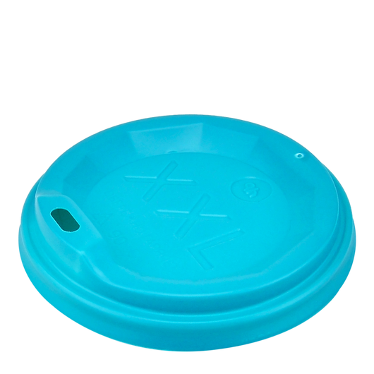 Крышка для бумажных стаканов XXL-90 бирюзовая 50шт, Материал: Пластик, Диаметр крышки, мм: 90, Цвет крышки: Бирюзовый, Инд. упаковка: Нет, изображение 2