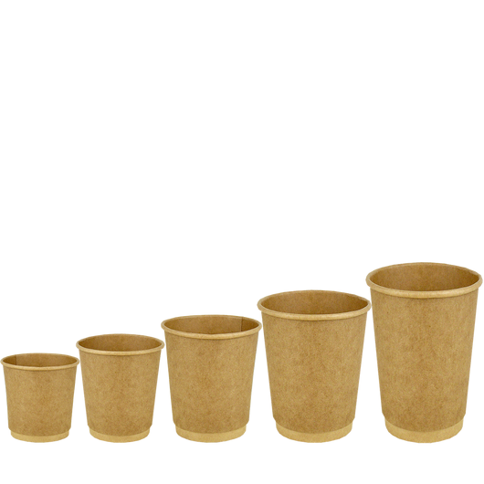 Стакан бумажный двухслойный 400мл EcoCraft - 25шт, Размер стакана: 400, Цвет стакана: Крафт, изображение 2