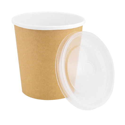 Супник крафт/білий D-90мм 375мл 50шт, изображение 2