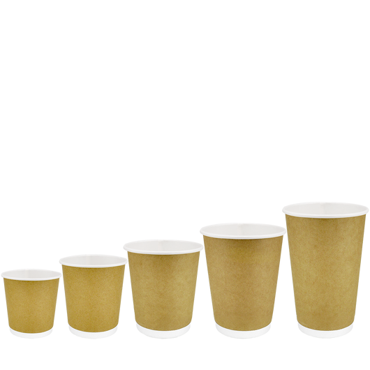 Стакан бумажный 180мл двухслойный крафт 50шт, Размер стакана: 180, Цвет стакана: Крафт, Материал: Картон, изображение 3