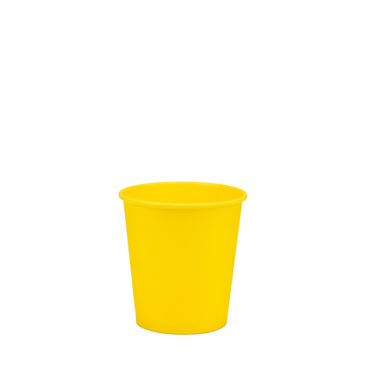 Стакан бумажный 110мл однослойный YELLOW SUBMARINE 50шт, Размер стакана: 110, Цвет стакана: Желтый
