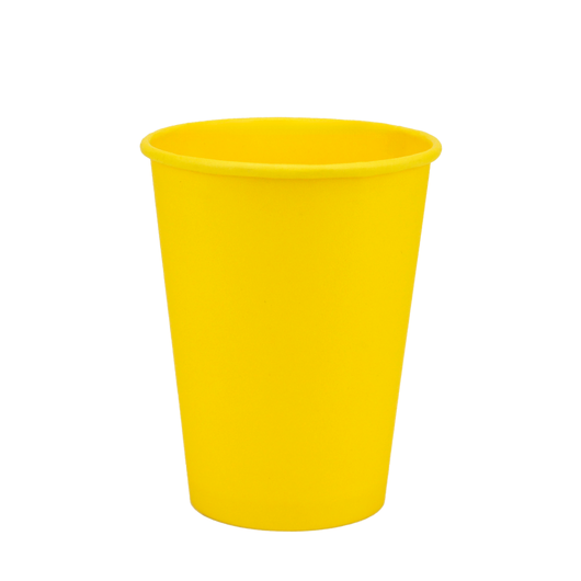 Стакан бумажный 400мл однослойный YELLOW SUBMARINE 50шт, Размер стакана: 400, Цвет стакана: Желтый