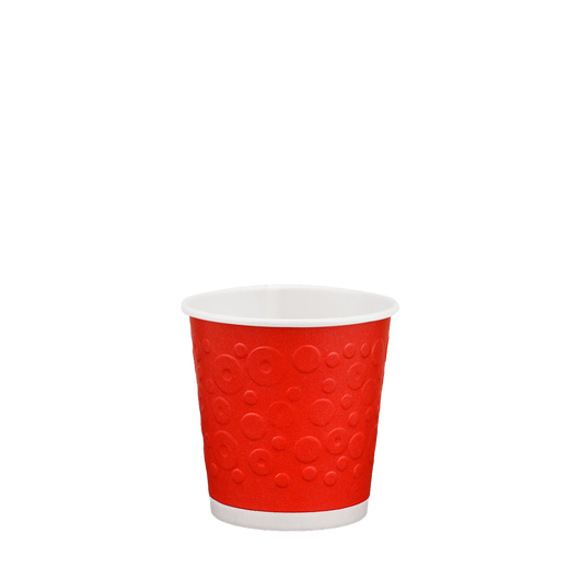 Стакан паперовий 110мл двошаровий DONUTS червоний 30шт, Розмір стакана: 110, Колір стакана: Червоний, Матеріал: Картон