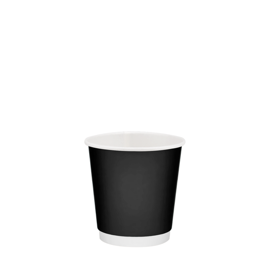 Стакан бумажный 110мл двухслойный Soft Touch черный 30шт, Размер стакана: 110, Цвет стакана: Черный