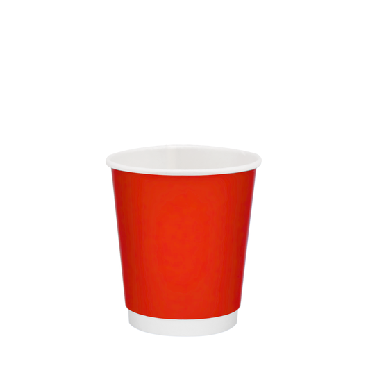 Стакан бумажный 180мл двухслойный Soft Touch красный 70шт, Размер стакана: 180, Цвет стакана: Красный
