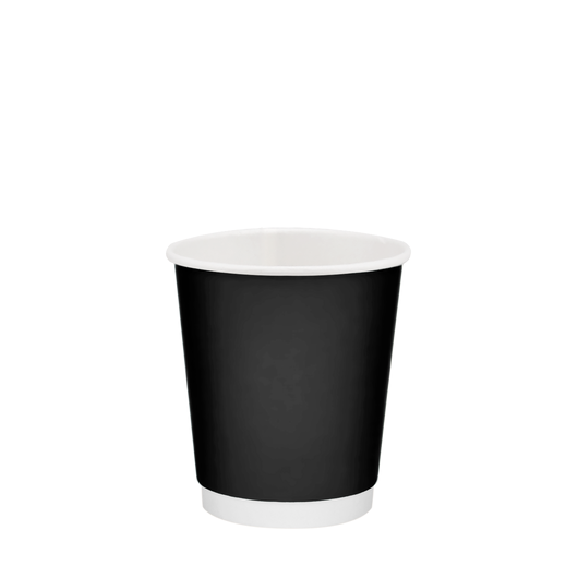Стакан бумажный 180мл двухслойный Soft Touch черный 70шт, Размер стакана: 180, Цвет стакана: Черный