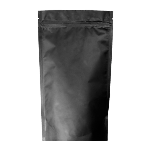 Упаковка дой-пак для кави/чаю 250 г чорний+метал zip-замок 140х240х40 мм