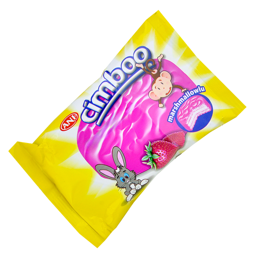 Печиво Cimboo з маршмеллоу в полуничній глазурі 35 гр (уп/24шт)
