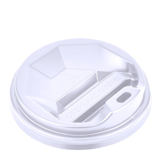 Кришка для паперових стаканів R-70 біла 50шт, изображение 2