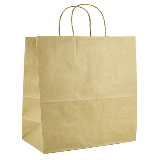 Бумажный пакет с ручками крафт 305х145х350мм, изображение 4