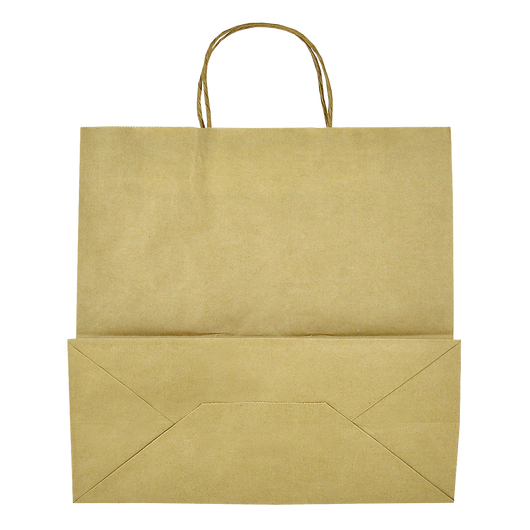 Бумажный пакет с ручками крафт 305х145х350мм, изображение 3