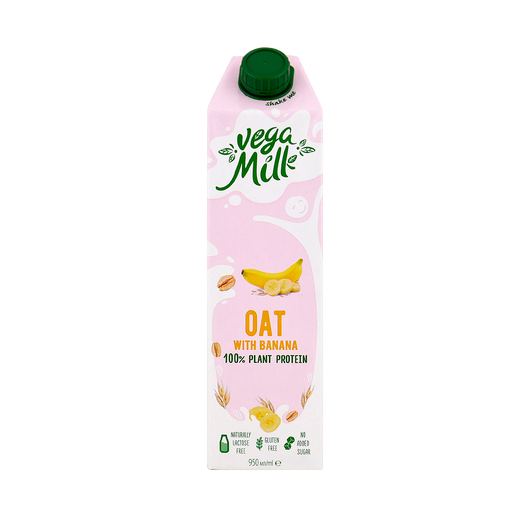 Vega Milk молоко растительное Банановое с овсом 1,5%