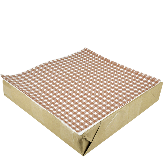 Упаковочная бумага «Гамбургер» коричневая клетка 300х320 мм (1859), изображение 4
