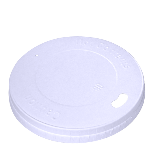 Крышка бумажная для стаканов R-90 белая 50шт, изображение 2