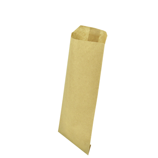 Бумажный пакет цельный крафт буро-коричневый 170х70 мм (1366)