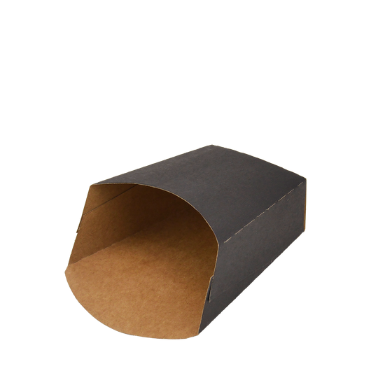 Упаковка для картоплі фрі чорна 115х65х40мм 50шт, изображение 3