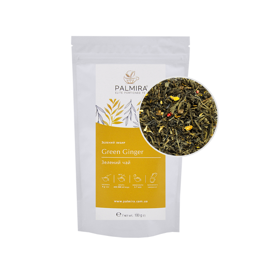 Чай зеленый Имбирный PALMIRA 100г, изображение 2