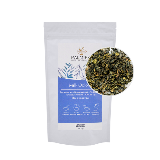 Чай бирюзовый Молочный улун PALMIRA 100г, изображение 2