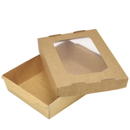 Коробка крафт з вікном 210х155х48мм 10шт, изображение 2