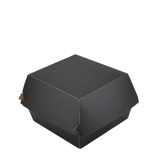 Упаковка для бургера чорний-крафт 95х95х75мм 75шт, изображение 2