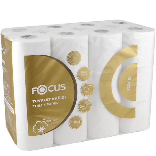 Бумага туалетная FOCUS Gold 3 слоя 16.8 м 24 рулона