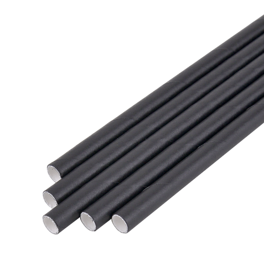 Бумажная трубочка Черная 200х6мм 100шт