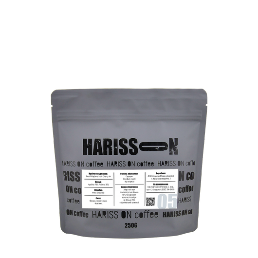 Кава в зернах HARISS ON №5 Арабіка-робуста 250г