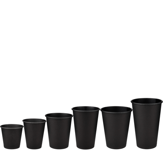 Стакан бумажный 500мл однослойный Black Edition 50шт, Размер стакана: 500, Цвет стакана: Черный, Материал: Картон, изображение 3