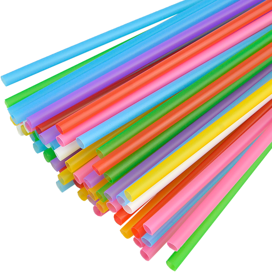 Трубочка в індивідуальній упаковці без коліна 210х4,8мм Мікс 200шт, изображение 2