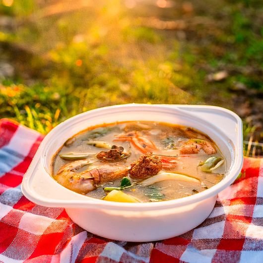 Тарелка пластиковая суповая белая 500мл 100шт, изображение 3