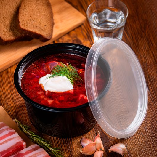 Супник черный D-110мм 350мл 50шт, изображение 3