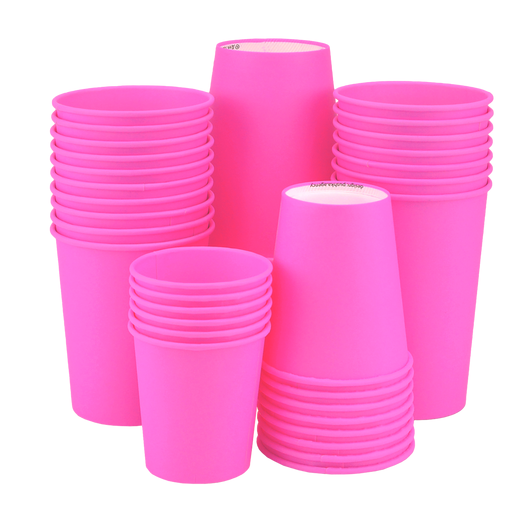 Стакан бумажный 250мл евро однослойный BUBBLEGUM 50шт, Размер стакана: 250 Евро, Цвет стакана: Розовый, изображение 2