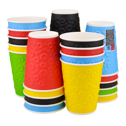 Стакан паперовий 400мл двошаровий DUNKIN MIX 25шт, Розмір стакана: 400, Колір стакана: Мікс, Матеріал: Картон, изображение 2