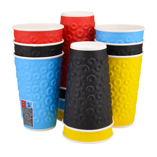 Стакан бумажный 500мл двухслойный DUNKIN MIX 15шт, Размер стакана: 500, Цвет стакана: Микс, Материал: Картон, изображение 2