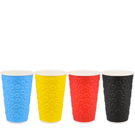 Стакан бумажный 500мл двухслойный DUNKIN MIX 15шт, Размер стакана: 500, Цвет стакана: Микс, Материал: Картон, изображение 3