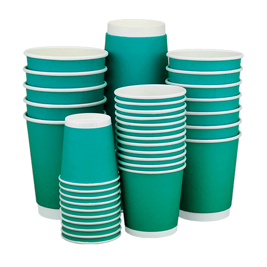 Стакан бумажный 500мл двухслойный Soft Touch бирюза 20шт, Размер стакана: 500, Цвет стакана: Бирюзовый, изображение 2