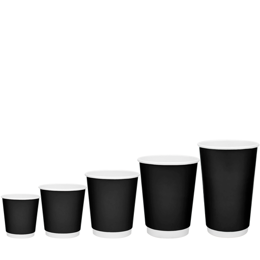 Стакан бумажный 180мл двухслойный Soft Touch черный 70шт, Размер стакана: 180, Цвет стакана: Черный, изображение 3