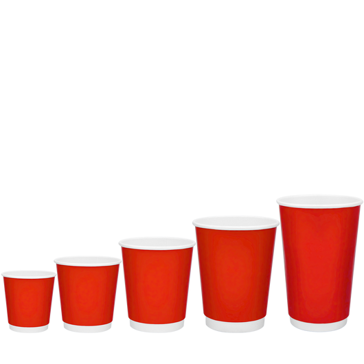 Стакан паперовий 250мл євро двошаровий Soft Touch червоний 25шт, Розмір стакана: 250 Євро, Колір стакана: Червоний, изображение 3