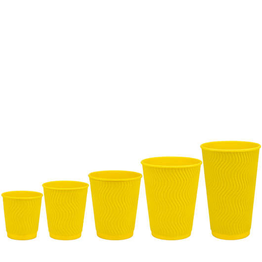 Стакан паперовий 400мл гофрований Double YELLOW SUBMARINE 25шт, изображение 3