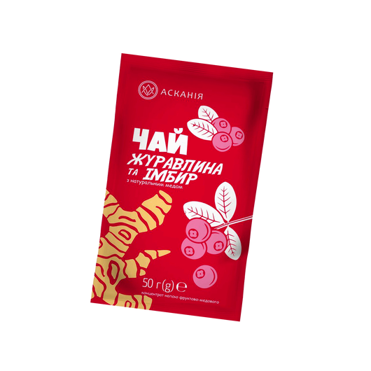 Чай АСКАНИЯ концентрат - Клюква-имбирь 50г