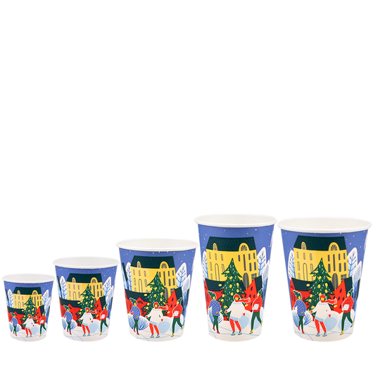 Стакан бумажный 250мл евро однослойный Magic moment 50шт, Размер стакана: 250 Евро, Цвет стакана: С рисунком, изображение 3