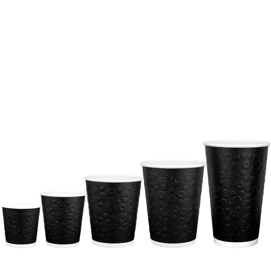 Стакан паперовий 180мл двошаровий DONUTS чорний 30шт, Розмір стакана: 180, Колір стакана: Чорний, Матеріал: Картон, изображение 3